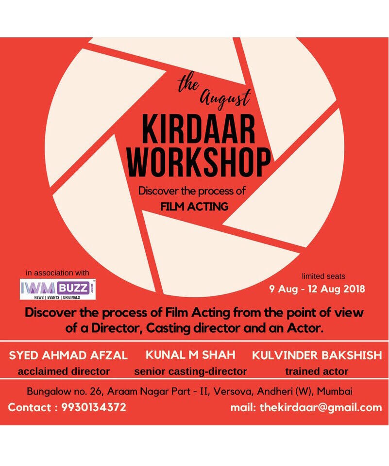 The Kirdaar Workshop: Discover the process of film acting 2