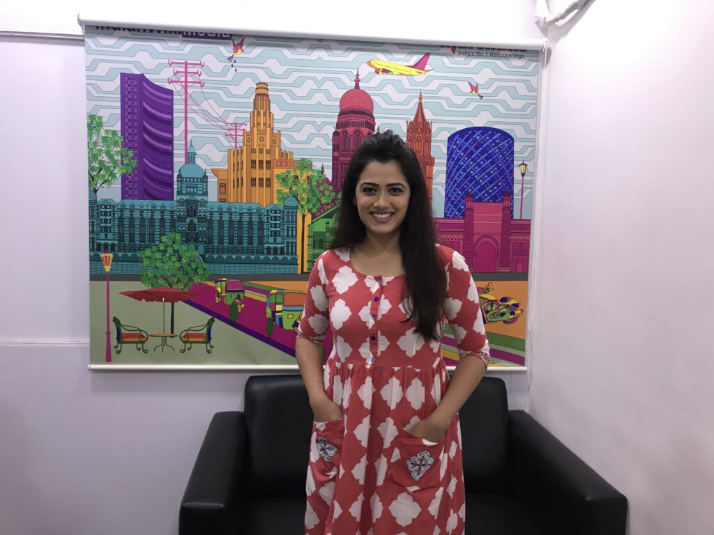 Girija Oak poses after a fun LIVE chat with IWMBuzz