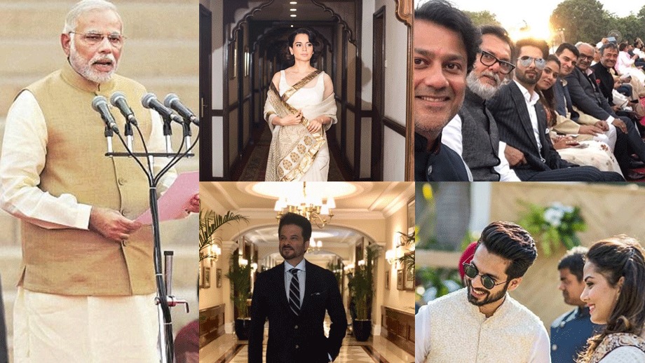 #ModiSwearingIn: Rajinikanth, Shahid Kapoor, Karan Johar, Kangana Ranaut and other celebrities at Narendra Modi swearing in ceremony