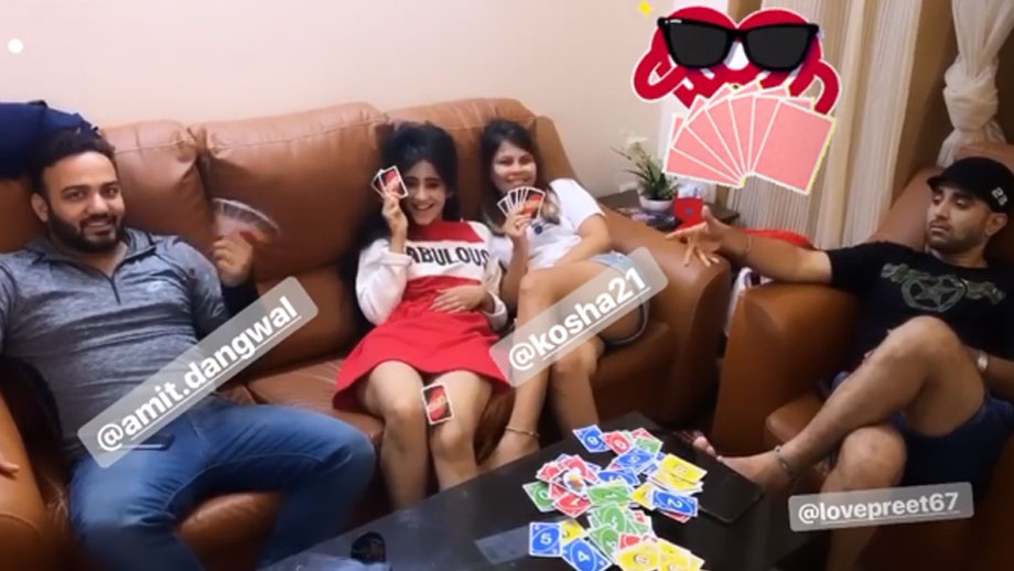 Shivangi Joshi enjoys a fun game of UNO
