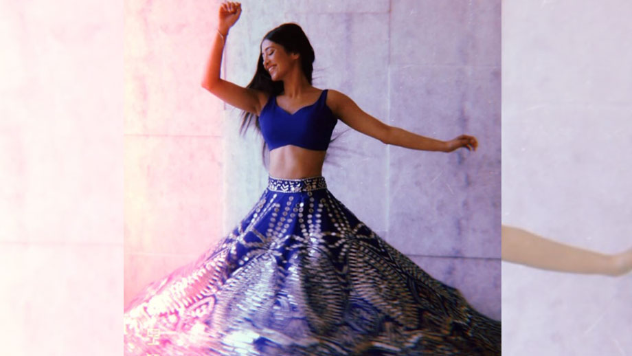 Shivangi Joshi looks dreamy as she twirls in blue lehenga