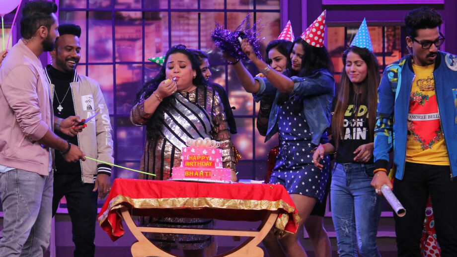 Harsh Limbachiyaa throws a surprise birthday party for Bharti Singh on the sets of Colors' Khatra Khatra Khatra 5