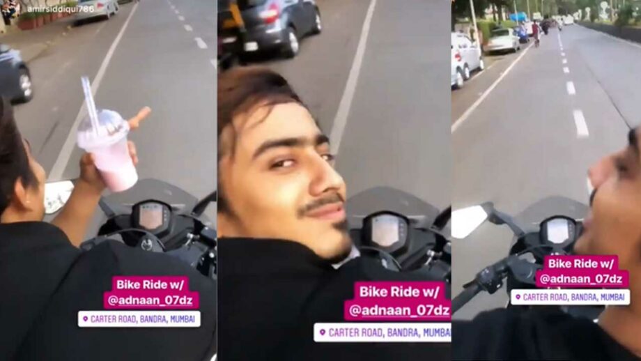 TikTok star Adnaan Shaikh rides a bike without a helmet