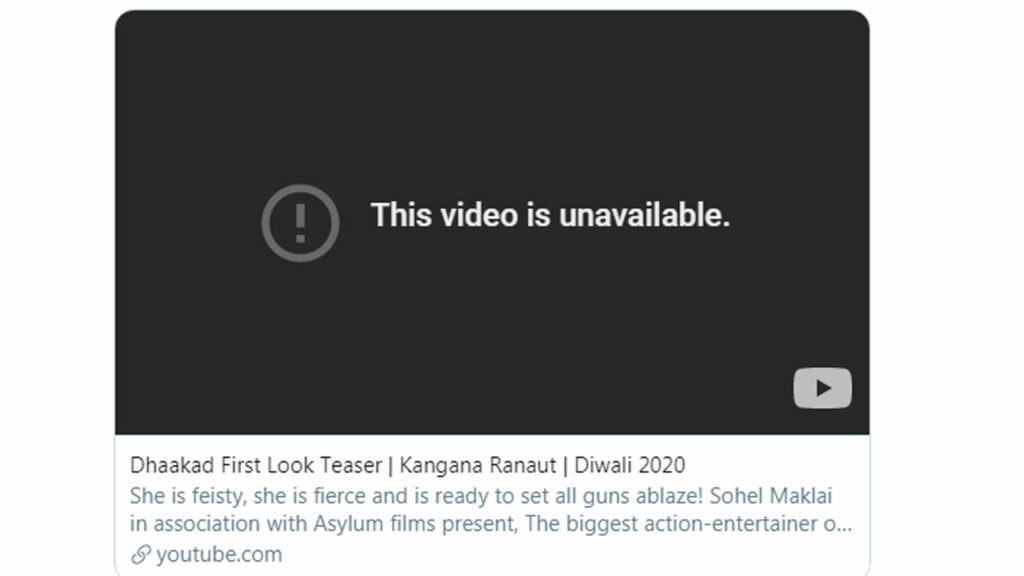 Kangana Ranaut ‘Dhaakad’ teaser VANISHES from the Internet