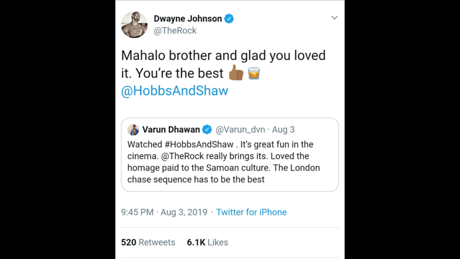 When Dwayne ‘The Rock’  Johnson praised Varun Dhawan