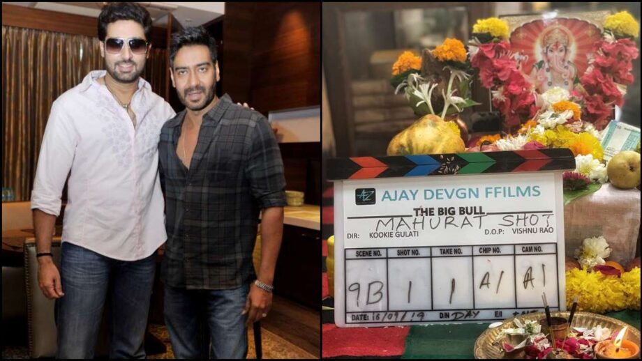 Ajay Devgn welcomes Abhishek Bachchan for their next 'The Big Bull'