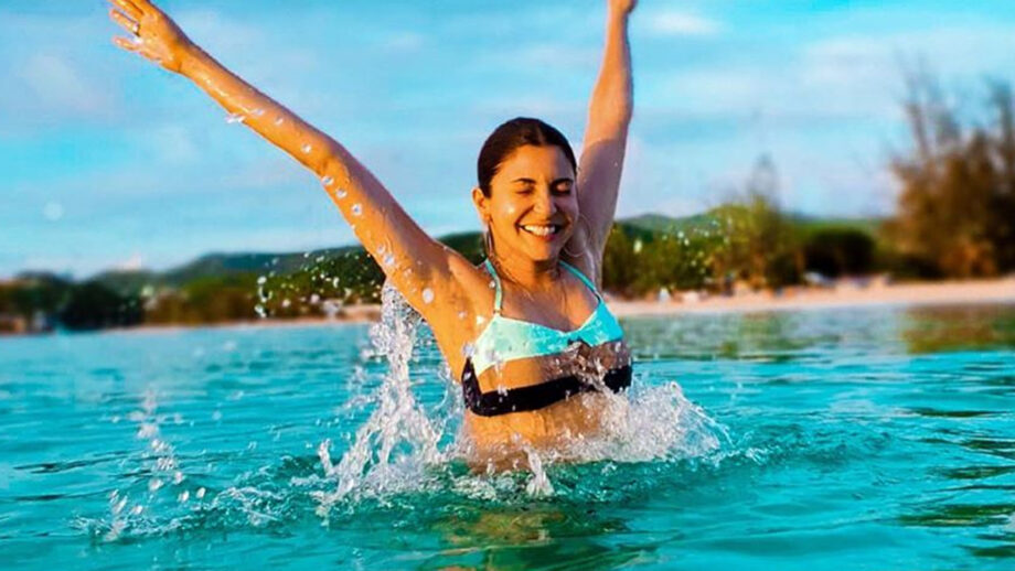 Anushka Sharma’s pool time gets reactions from the Bollywood biggies