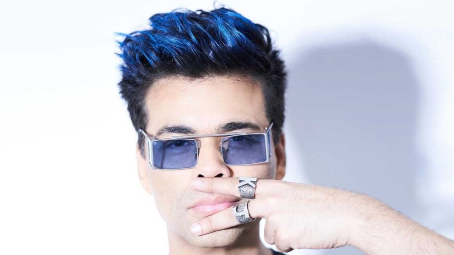 Karan Johar goes the blue way with his hair