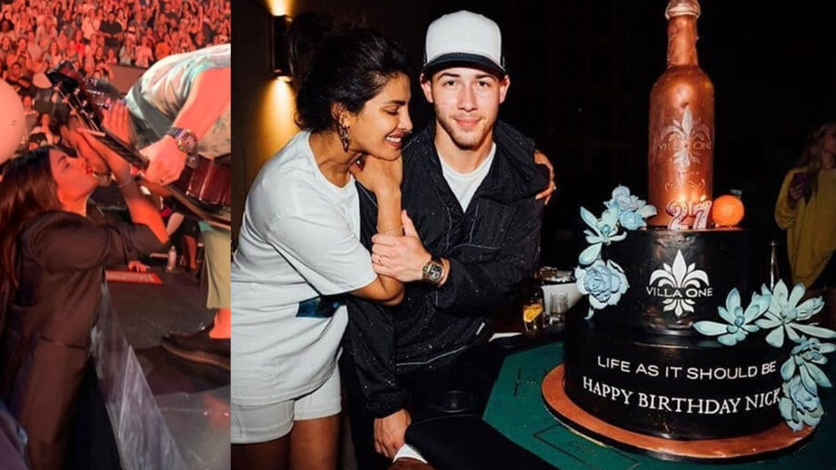 Nick Jonas gets a surprise birthday cake and kiss from wifey Priyanka Chopra