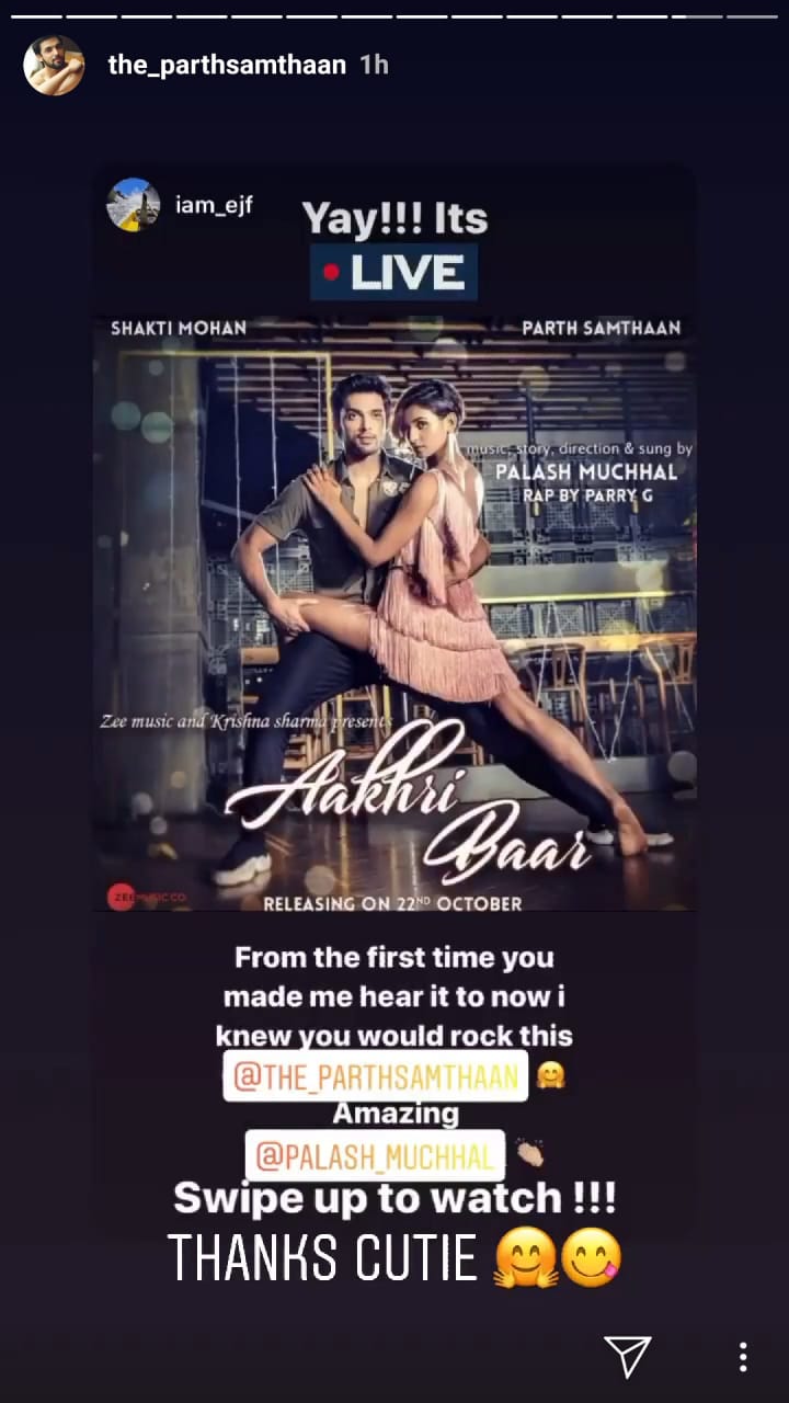 Hina and Parth's cute banter on his new song