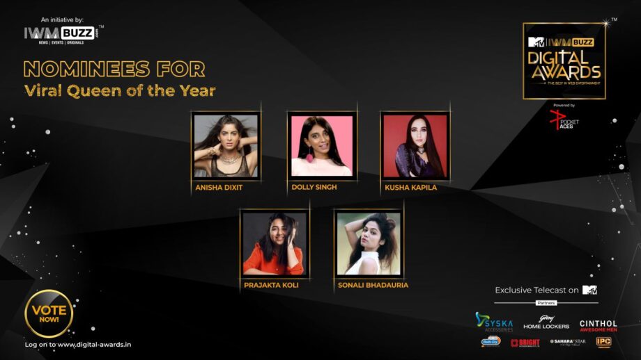 Vote Now: Who Is The Viral Queen of The Year? Dolly Singh, Kusha Kapila, Prajakta Koli, Anisha Dixit, Sonali Bhadauria 1