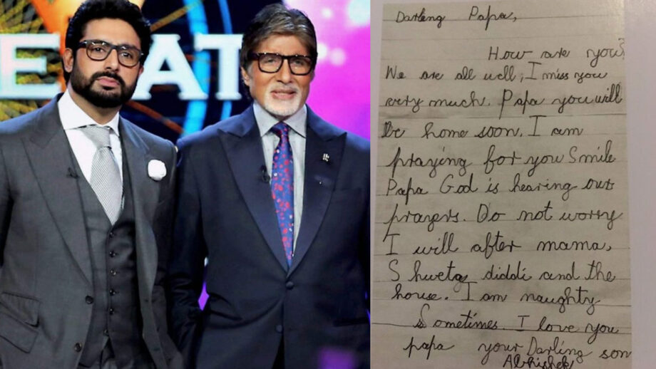 Amitabh Bachchan's throwback moment with Abhishek Bachchan 