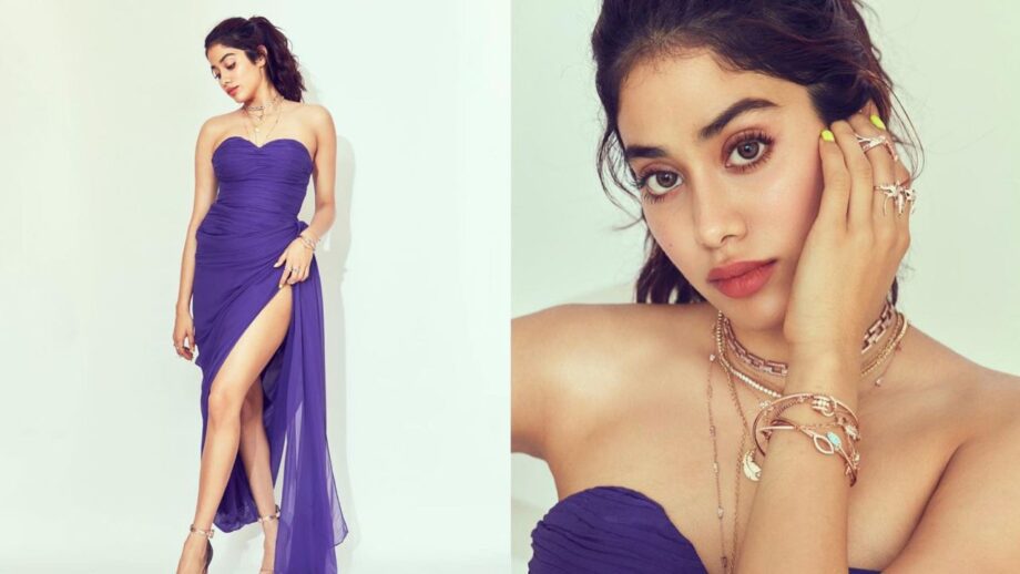 Janhvi Kapoor is a glam doll in purple