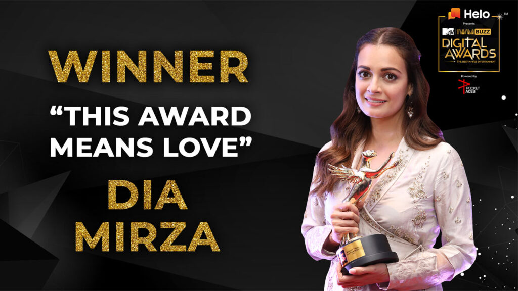 The Award is love - Dia Mirza