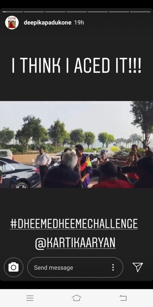 Deepika Padukone feels she has aced the Dheeme Dheeme Challenge