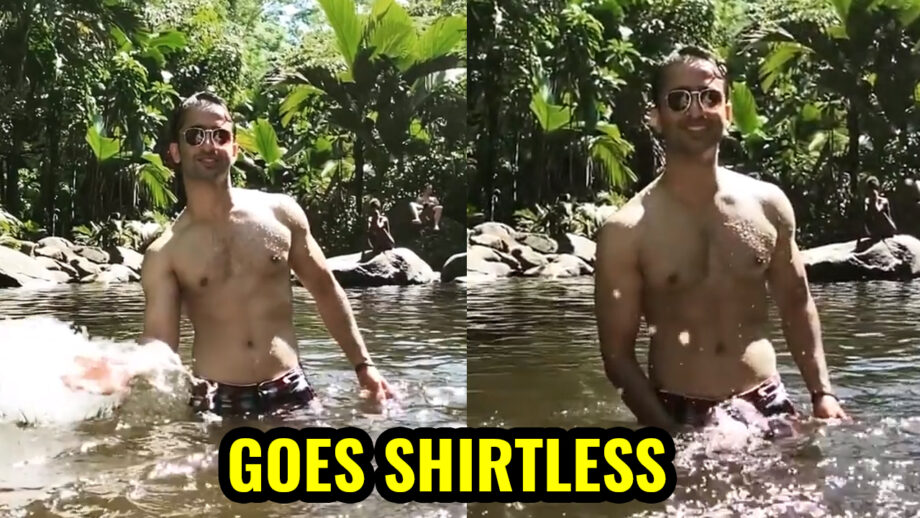 A shirtless Shaheer Sheikh looks enticing enough to dive into those waters for!