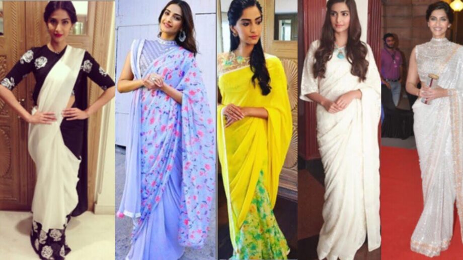 Beautiful sarees on Sonam Kapoor makes her look more stunning than ever