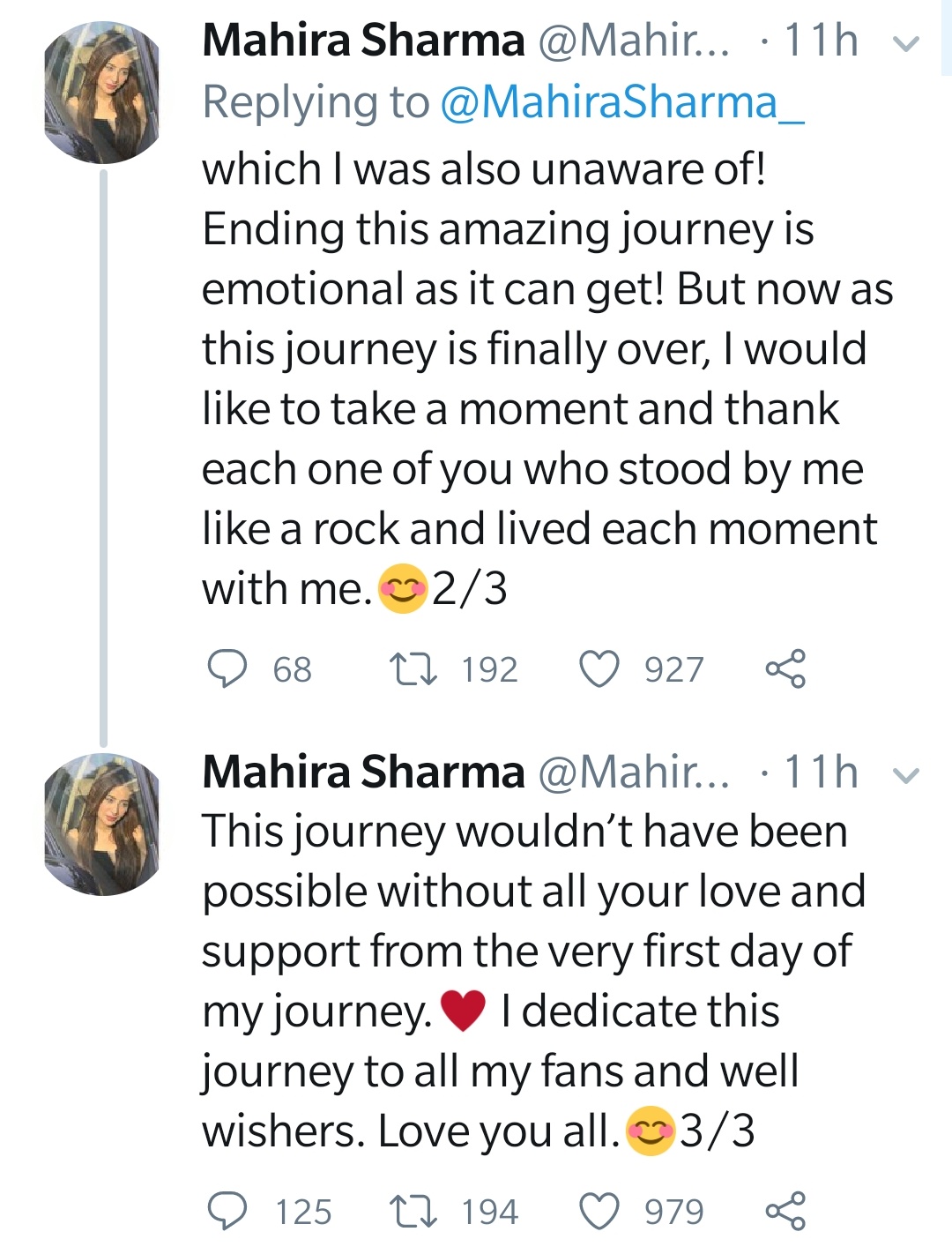 Bidding adieu to Bigg Boss 13 is emotional: Mahira Sharma 1