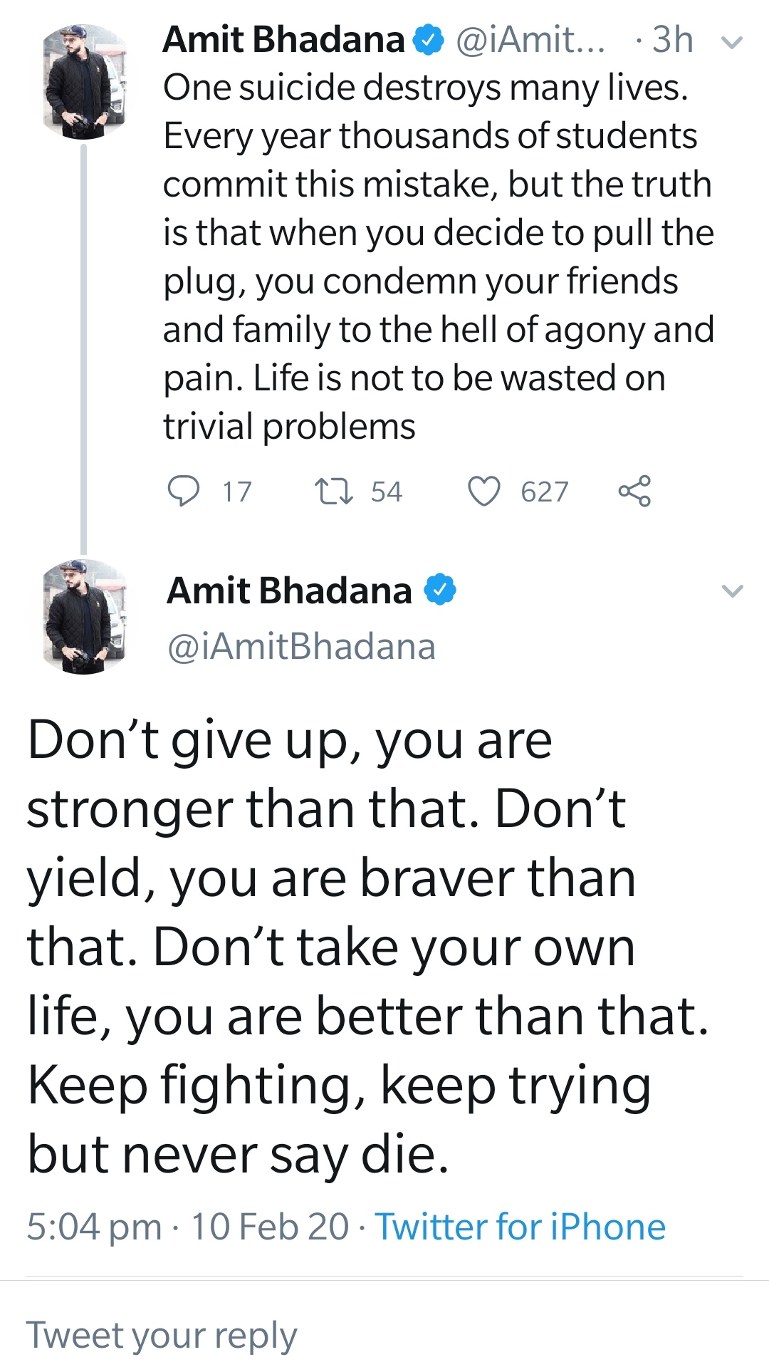 Keep fighting, keep trying but never say die, says Amit Bhadana to people who give up in life 1