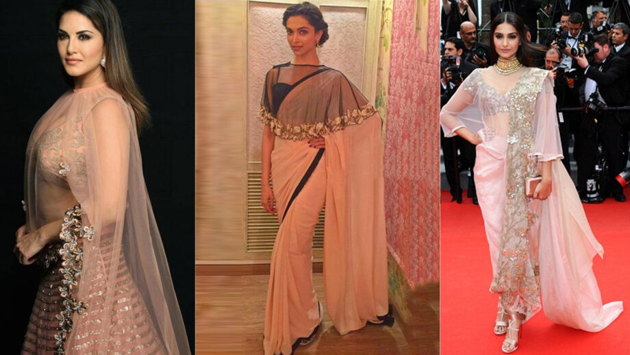 PICS: Take cues from Sunny Leone, Sonam Kapoor, Deepika Padukone for Cape style blouses 3