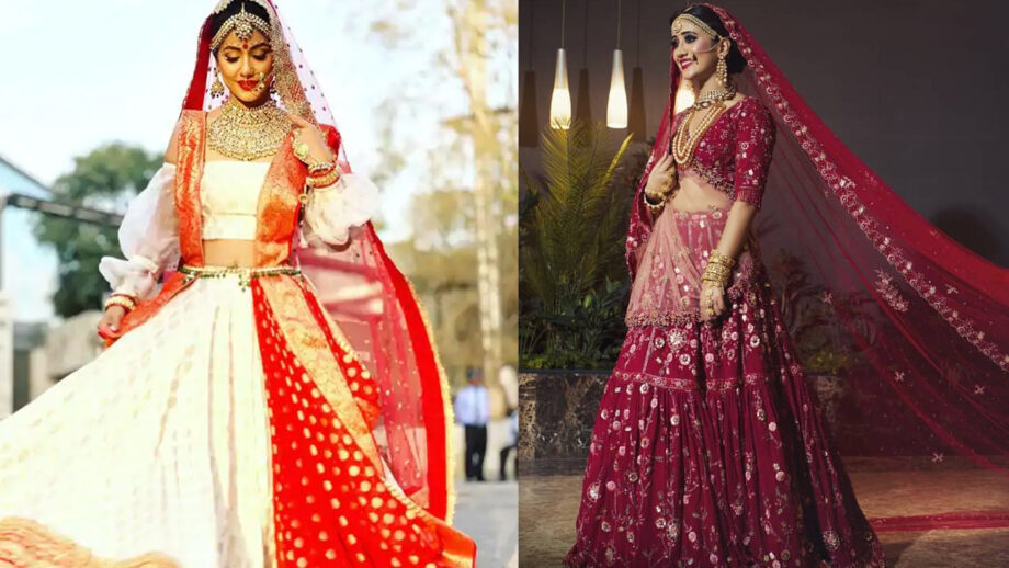 Shivangi Joshi vs Hina Khan: Who looks fresh and stunning in Bridal Lehenga look? 1