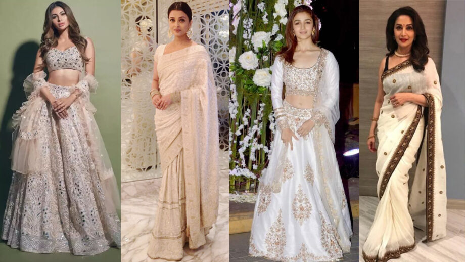 Sonam Kapoor to Priyanka Chopra: 6 Bollywood Celebs in White Saree and Lehengas 6