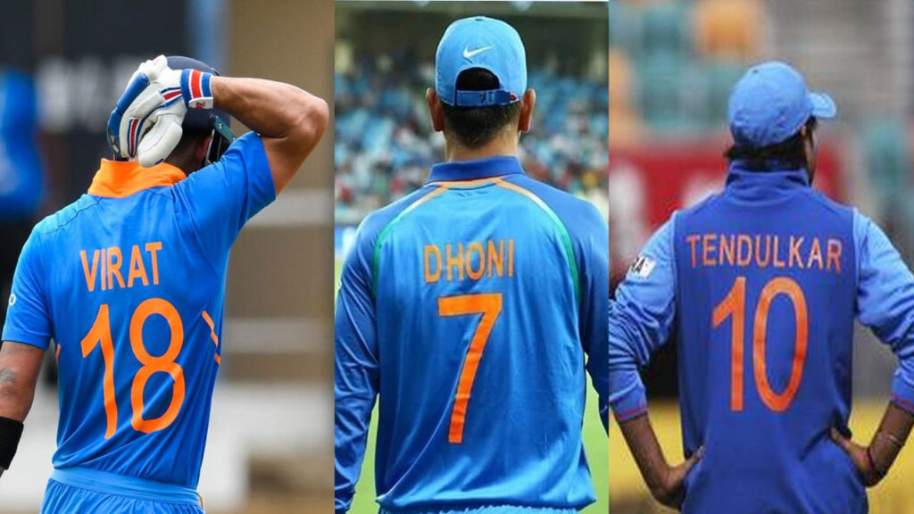 indian cricketer jersey no