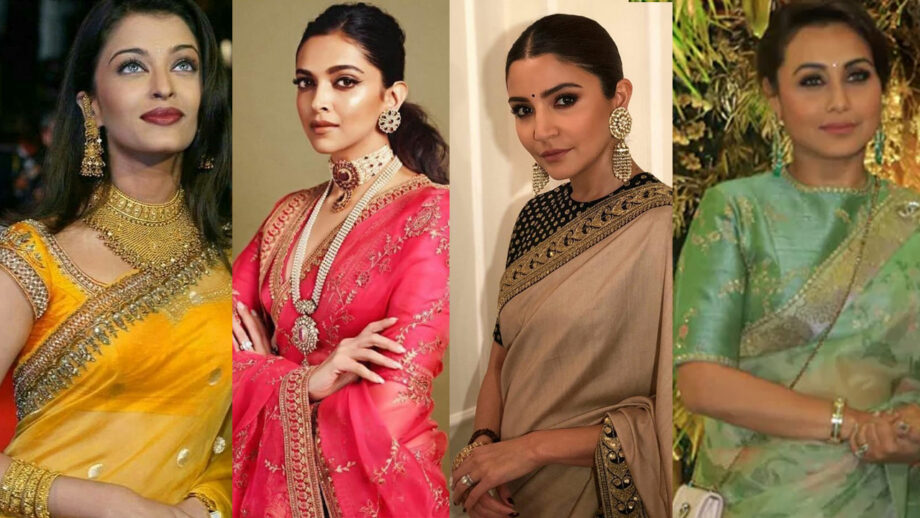 Aishwarya Rai Bachchan, Deepika Padukone, Anushka Sharma, and Rani Mukerji: Steal these saree looks for the Shaadi season!