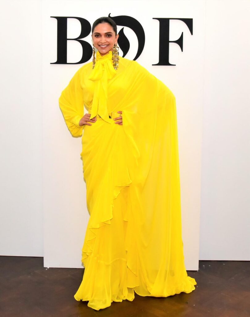 Deepika Padukone's Style Of Wearing Saree With A Modern Fusion Twist! - 4