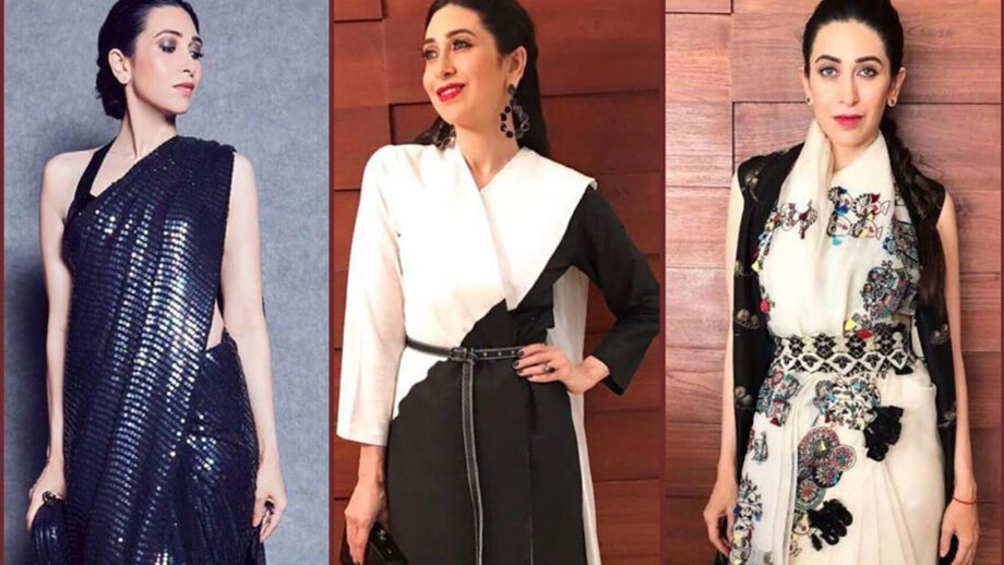 Different shades of Karisma Kapoor in her saree collection is all you need to admire during this 21 days lockdown