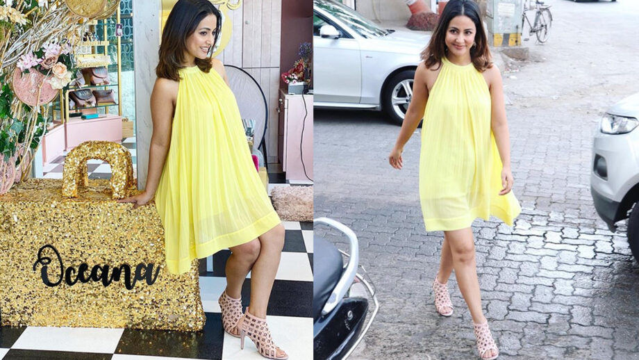 Hina Khan stuns in her casual yellow summer outfit