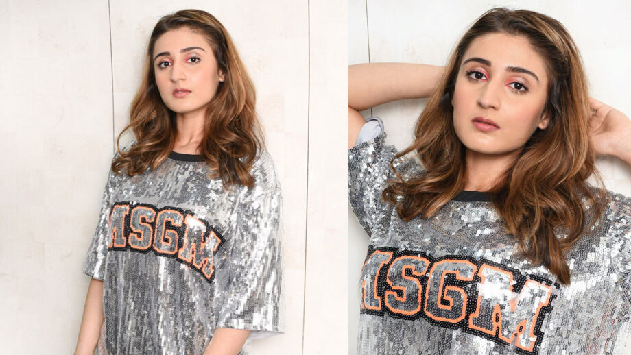 How to style like Dhvani Bhanushali In Glitter Outfits?