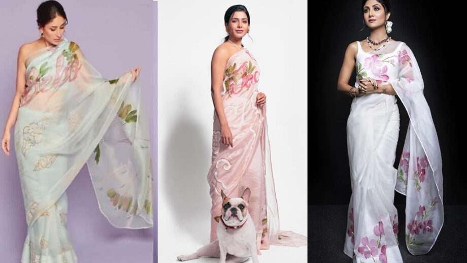 Kareena Kapoor Khan Vs Samantha Akkineni Vs Shilpa Shetty Kundra: Who Carries Floral Printed Saree Better?