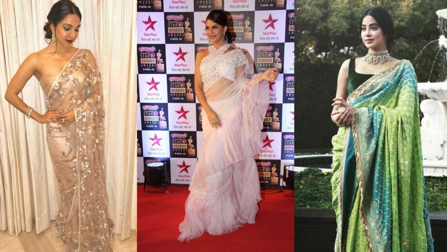 Kiara Advani Vs Jacqueline Fernandez Vs Jhanvi Kapoor: Who Carried Designer Saree Better?