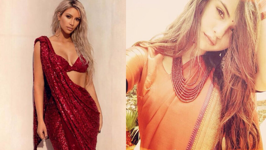 Kim Kardashian vs Selena Gomez: Who Rocked in Indian Saree?