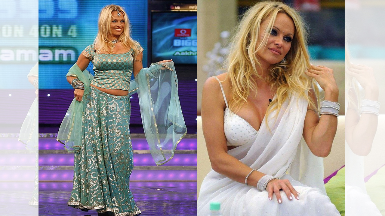Pamela Anderson in Lehenga or Saree: Which one suits her more ...