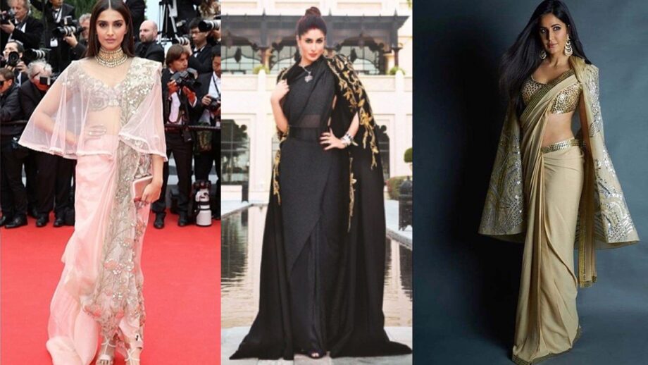PICS: Take cues from Sonam Kapoor, Katrina Kaif, Kareena Kapoor for cape style blouses