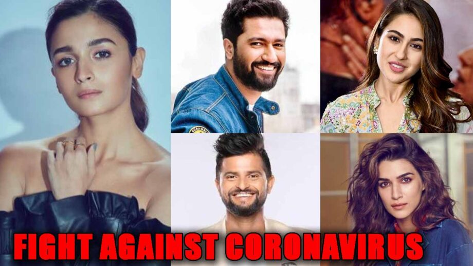 Read to know how Alia Bhatt, Sara Ali Khan, Suresh Raina, Vicky Kaushal and Kriti Sanon are fighting against Coronavirus 1