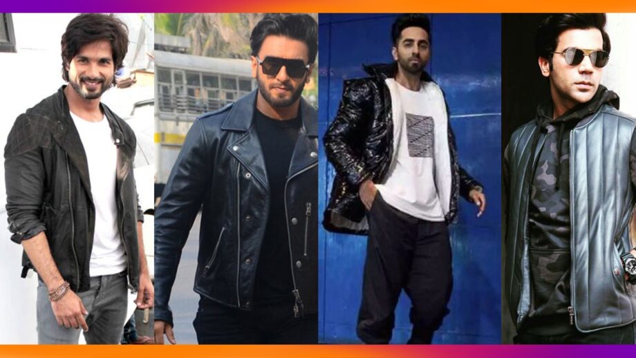 Shahid Kapoor Vs Ranveer Singh Vs Ayushmann Khurrana Vs Rajkummar Rao: Who pulled off the leather jacket better?