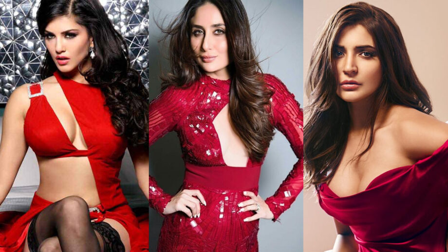 Sunny Leone, Kareena Kapoor Khan, Anushka Sharma in Red Too HOT to handle Pictures