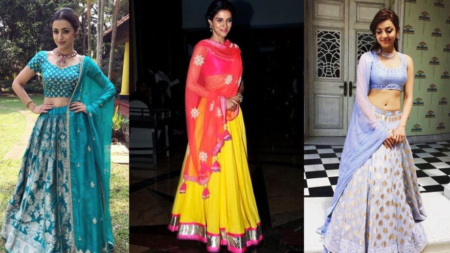 Trisha Krishnan Vs Asin Thottumkal Vs Kajal Aggarwal: Who Looks Stunning in a Designer Lehenga?