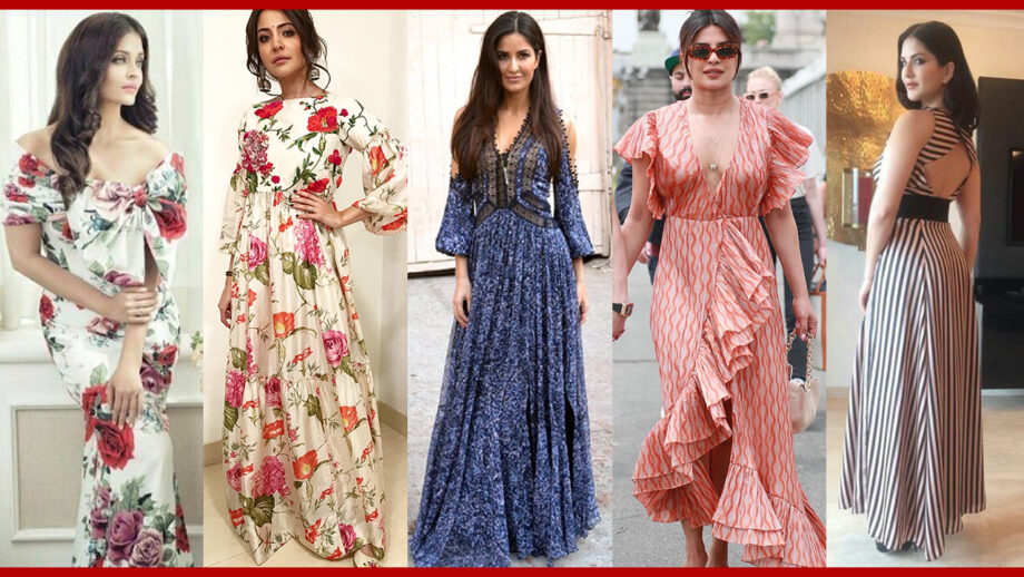 Aishwarya Rai Bachchan, Anushka Sharma, Katrina Kaif, Priyanka Chopra, Sunny Leone: 8 prettiest maxi dresses of these Bollywood actresses that you’ll love!