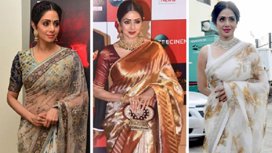 Bollywood Legendary Queen Sridevi's epic saree collection which you must surely check out