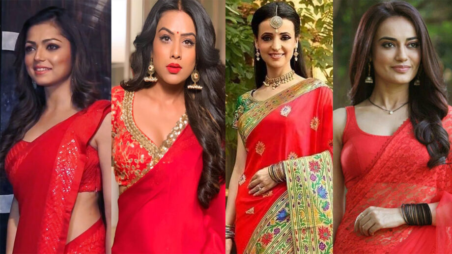 Drashti Dhami, Nia Sharma, Sanaya Irani, Surbhi Jyoti: TV Actresses Who Stole Heart In Red Saree 9