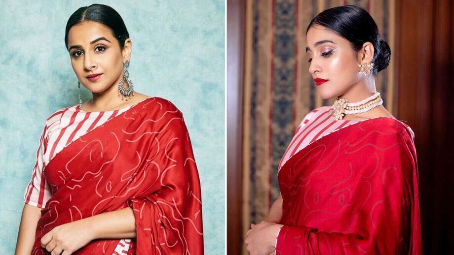 Fashion Faceoff: Vidya Balan Vs Regina Cassandra: Who ruled in lined-blouse with red saree better?