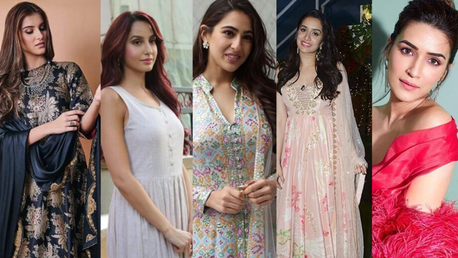 Fashion Trend Alert: Tara Sutaria, Nora Fatehi, Sara Ali Khan, Shraddha Kapoor, Kriti Sanon in floor-length outfits: Who wore best? 5