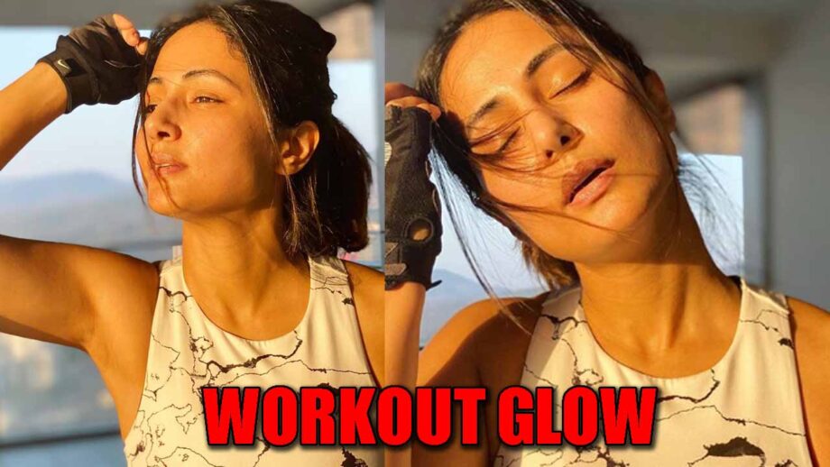 Hina Khan flaunts her post workout glow, check here