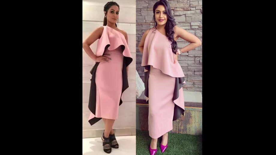 Hina Khan or Surbhi Chandna: Who dazzled in a pink off-shoulder dress better?