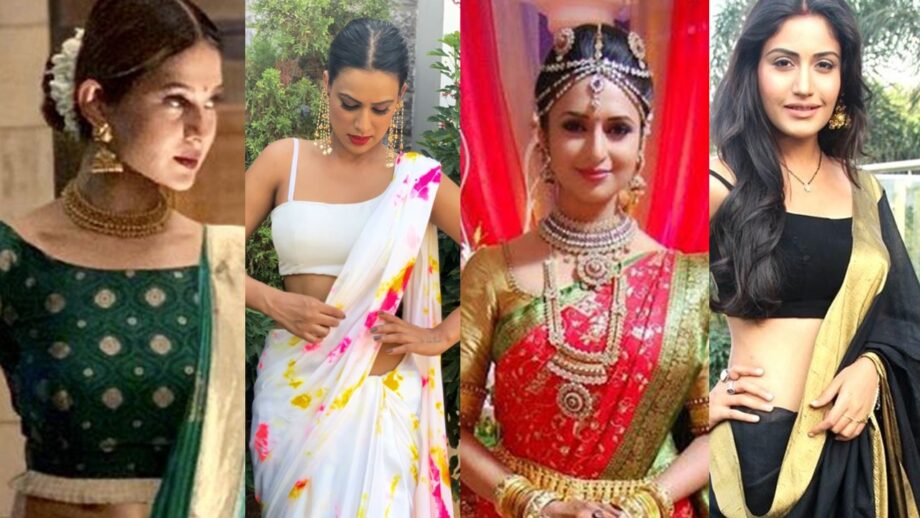 Jennifer Winget, Nia Sharma, Divyanka Tripathi, Surbhi Chandna: Best Celebrity Silk Saree Looks!