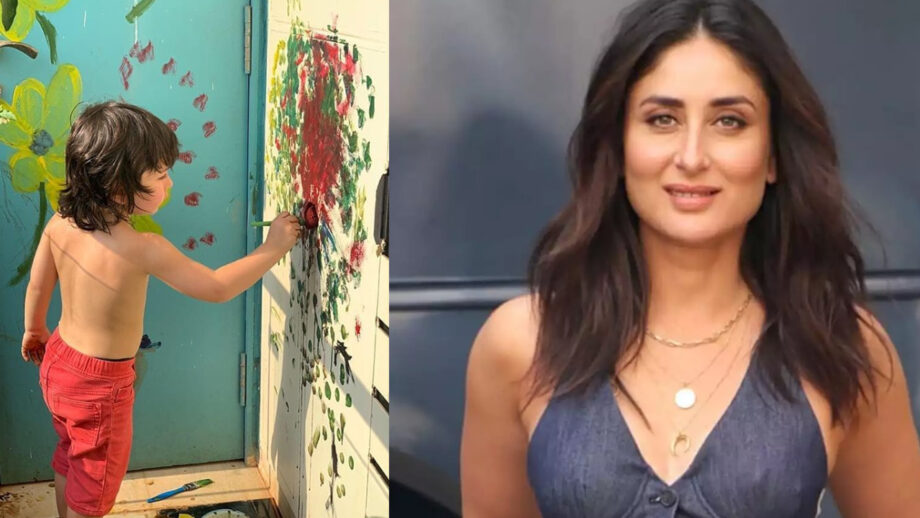 Kareena Kapoor Khan shares an adorable photo of Taimur Ali Khan painting the wall, Check here